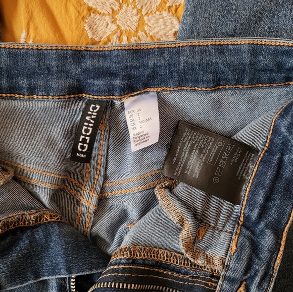 Blue Denim High Rise Skinny Jeans Divided 2 - Picture 4 of 4